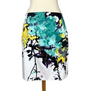 Elie Tahari Watercolor Print Behnaz Skirt 4